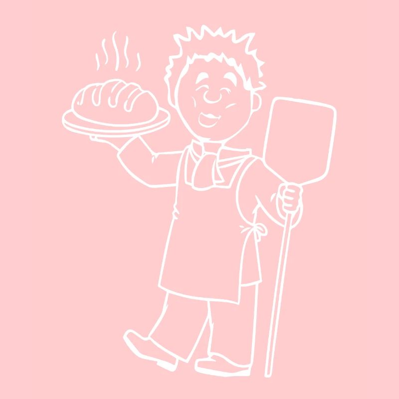 Bäcker backt duftendes Brot