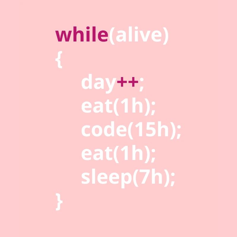 Programmers eat code sleeping funny PHP