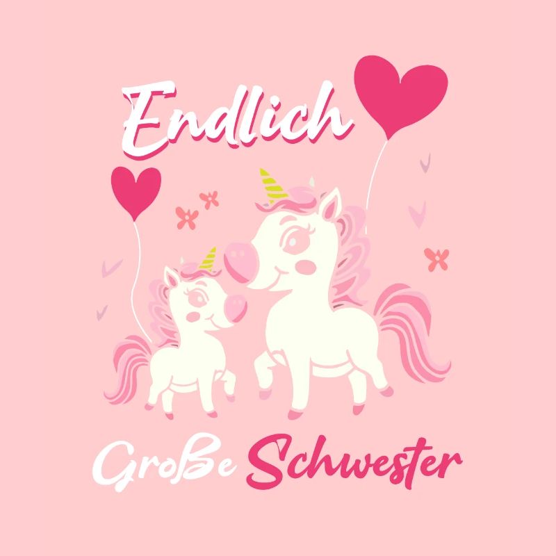 Endlich Große Schwester Einhorn Luftballon