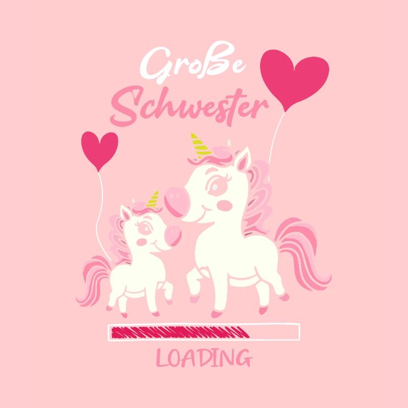 Große Schwester Loading Einhorn Luftballon