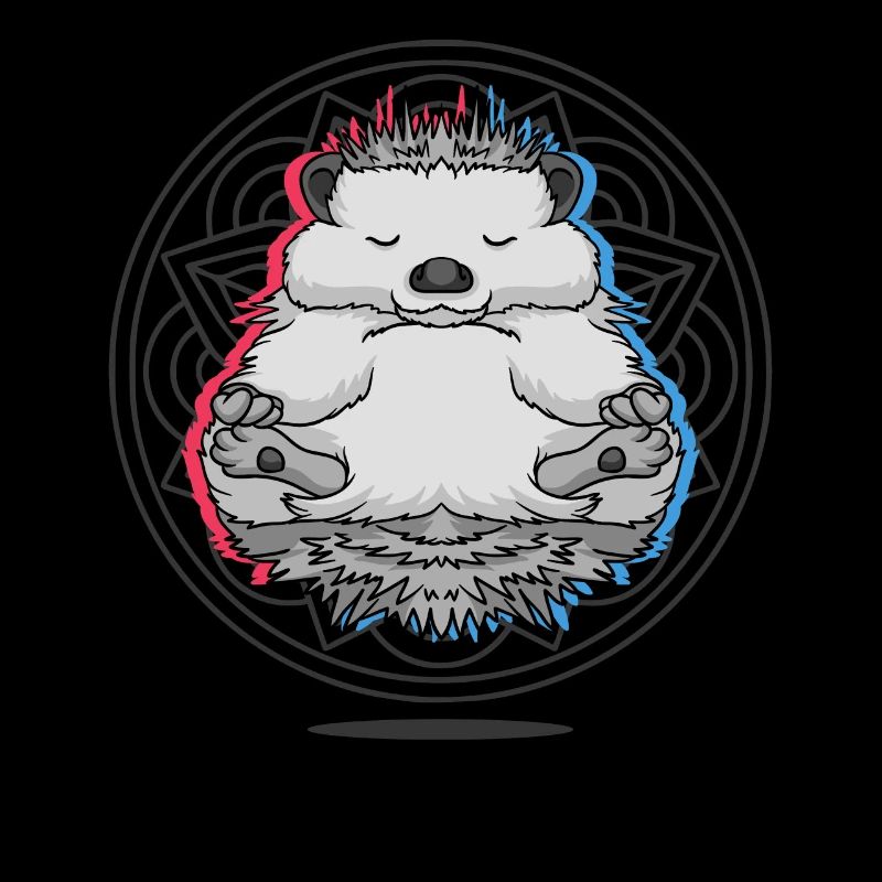 Namaste Hérisson Mandala Lotus Méditation Hérisson