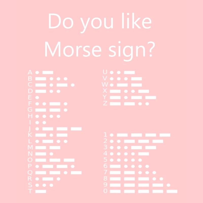 Morse Alphabet mit Zahlen Tshirt Geschenkidee