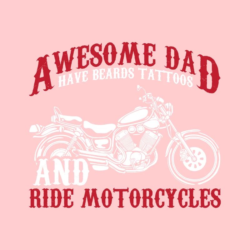 Papa barbu avec un motard tatouages barbe