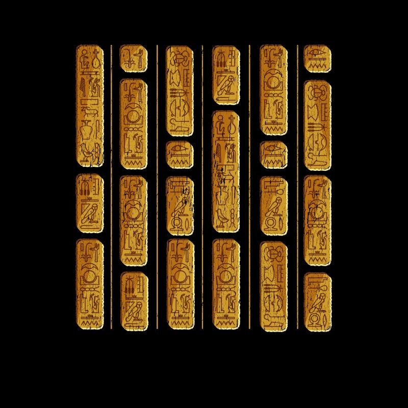 Egyptian hieroglyphics characters archeology
