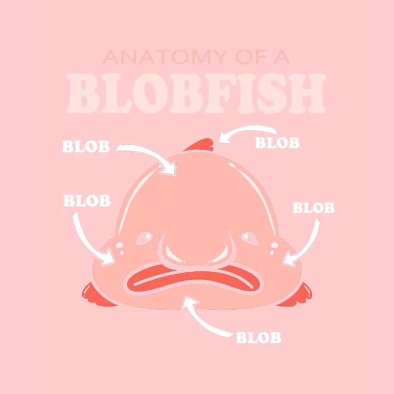 Blobfisch Tiefsee Grumpy Introvertiert Geschenk