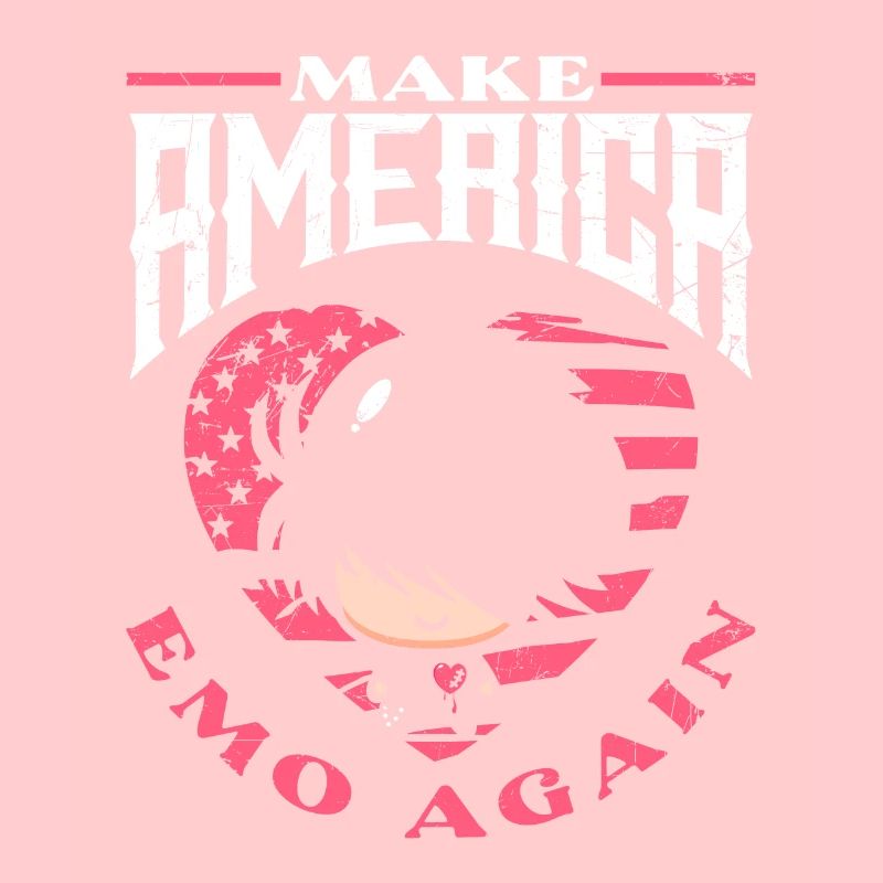 Emoticon Make America Emo Again Emocore Esthétique