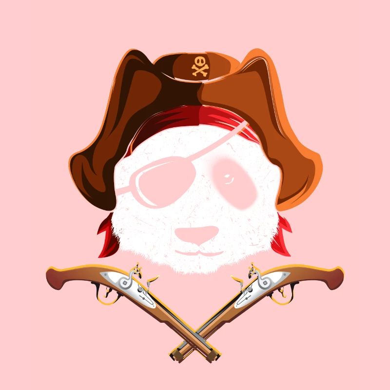 Panda Panda avec cache-oeil