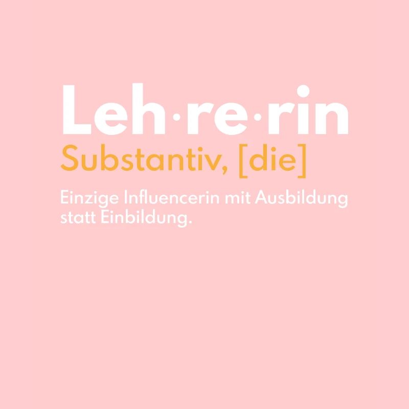 Lehrerin Substantiv Definition Influencerin