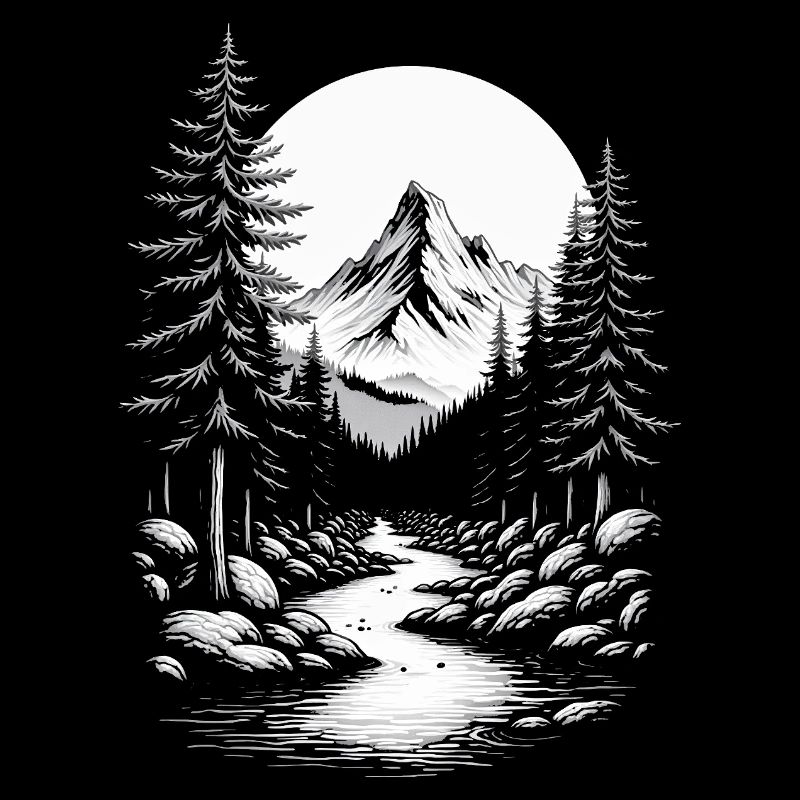 Landschaft Natur Berge Wald Bäume Baum Fluss Berg