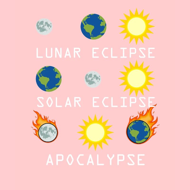 Mondsonnenfinsternis und Apokalypse Funny Science