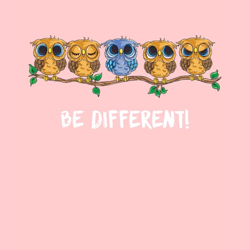 Be Different - Eule Spruch Owl Vogel - Süßes Eulen