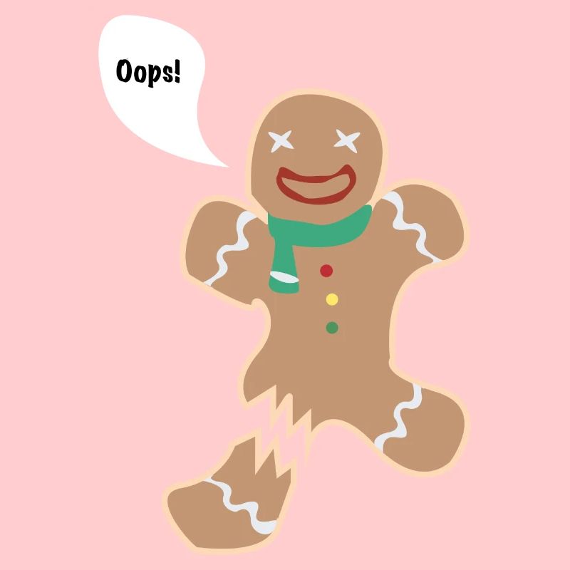 Gingerbread man - leg broken.