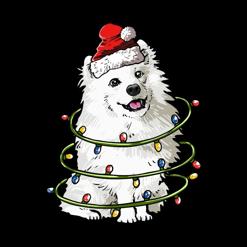 Samoyed Santa Christmas Tree Lights