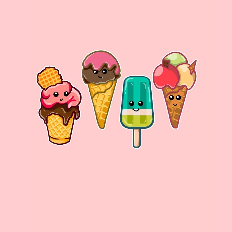 Kawaii Eiscreme Eis Wassereis Ice Cream Eisdiele