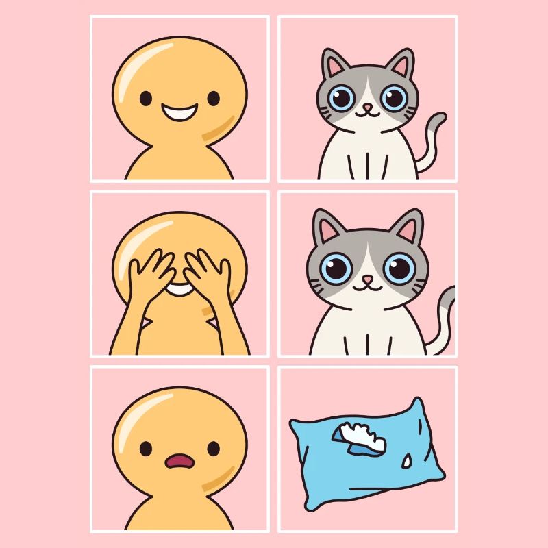 Conception cassée d’oreiller de chat pour les propriétaires de chats