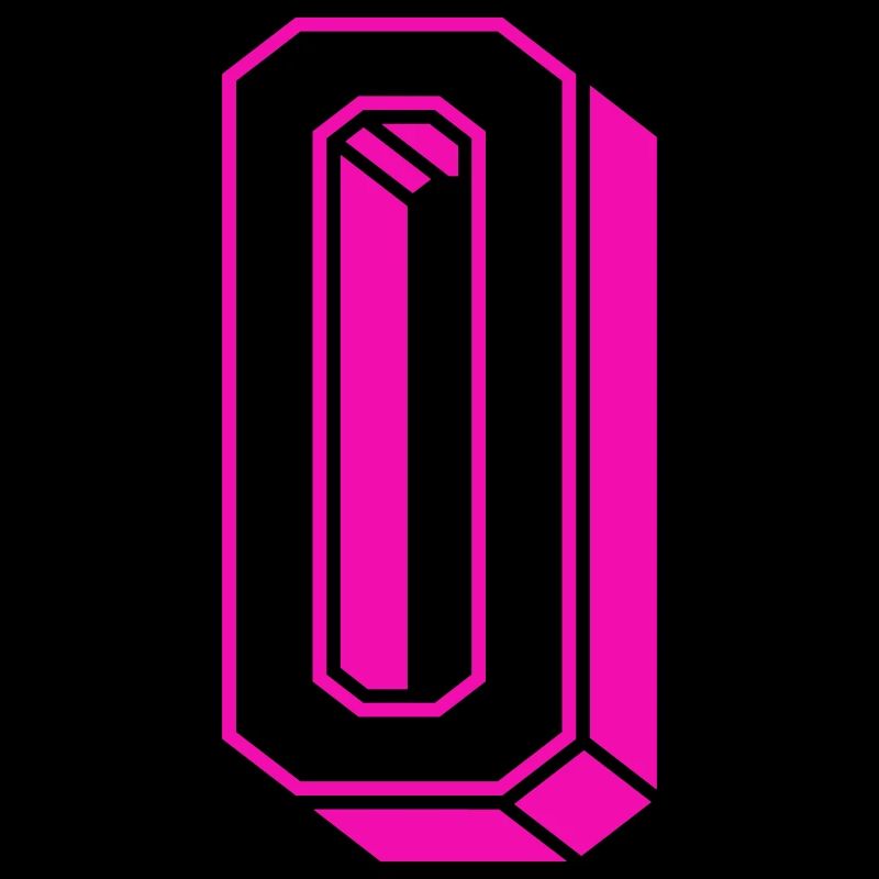 Zahl Null - Nummer 0 pink Mädchen Trikotnummer