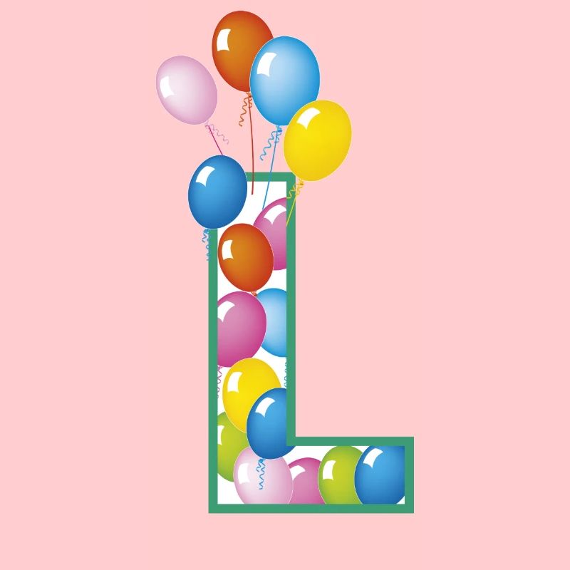 Buchstabe L Luftballons