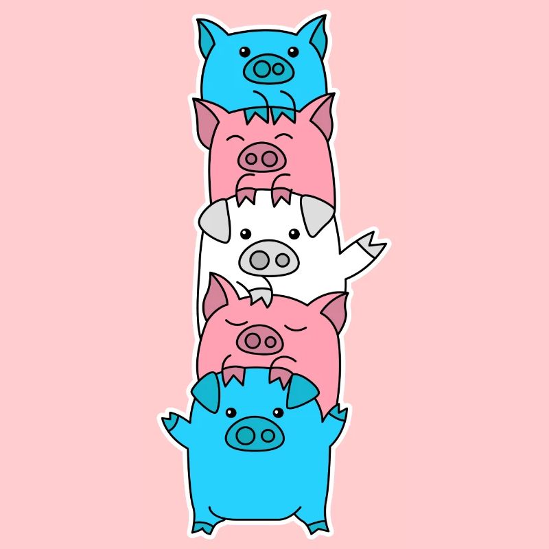 Conception de porc de drapeau trans pour les personnes trans