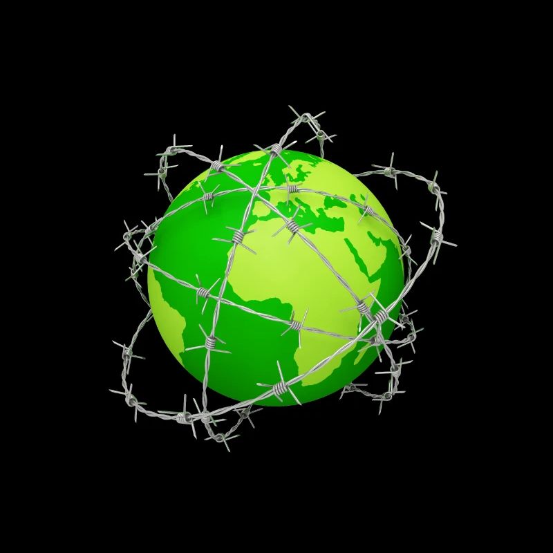 Planet Erde Stacheldraht 3D Kugel