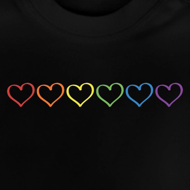 Pride Hearts Outline