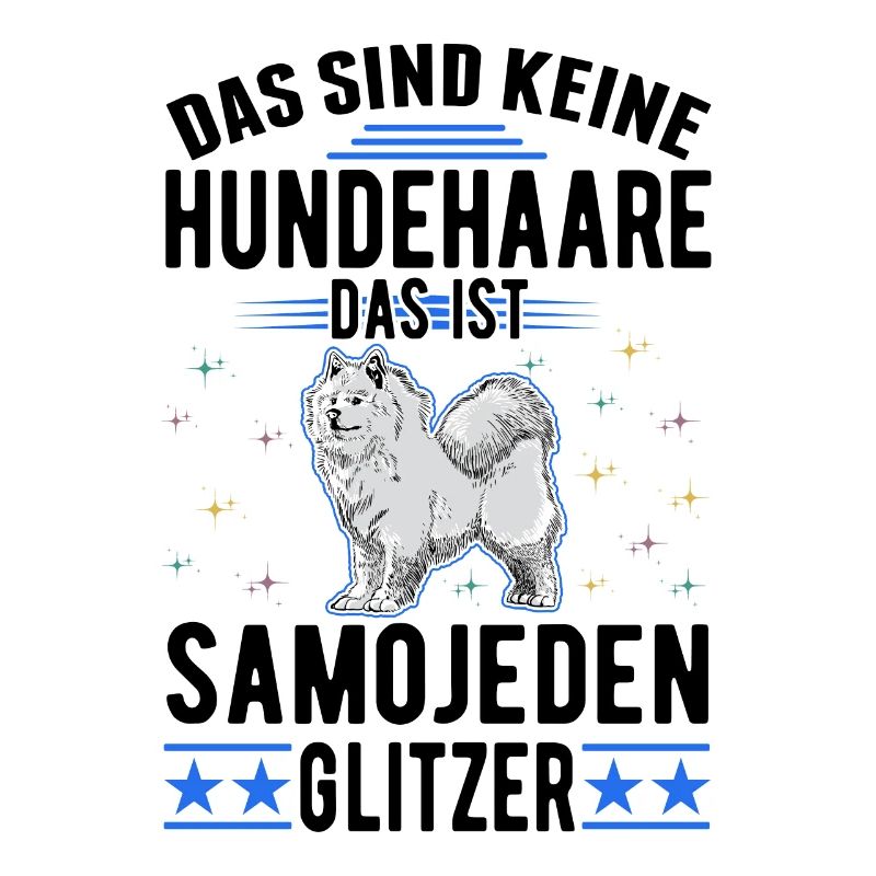 Samojede Glitzer Schlittenhund Samoyed