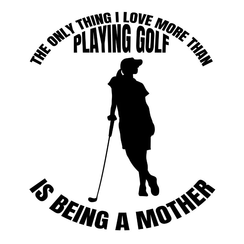 Golf Mutter Golfspielerin Golfball Golfschläger