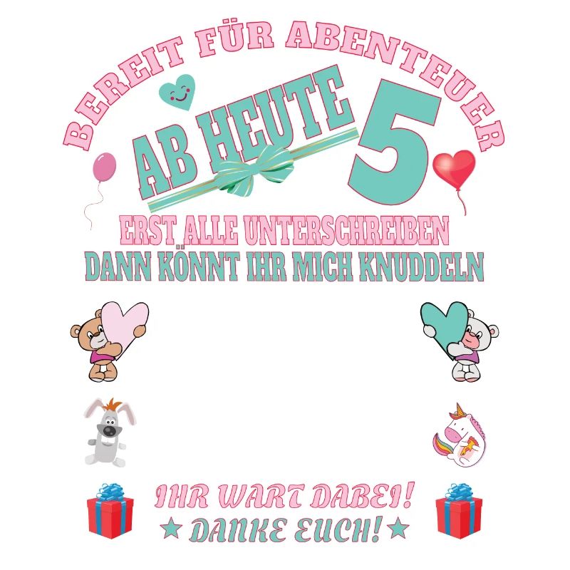 5. Geburtstag Mädchen & Junge Gästebuch