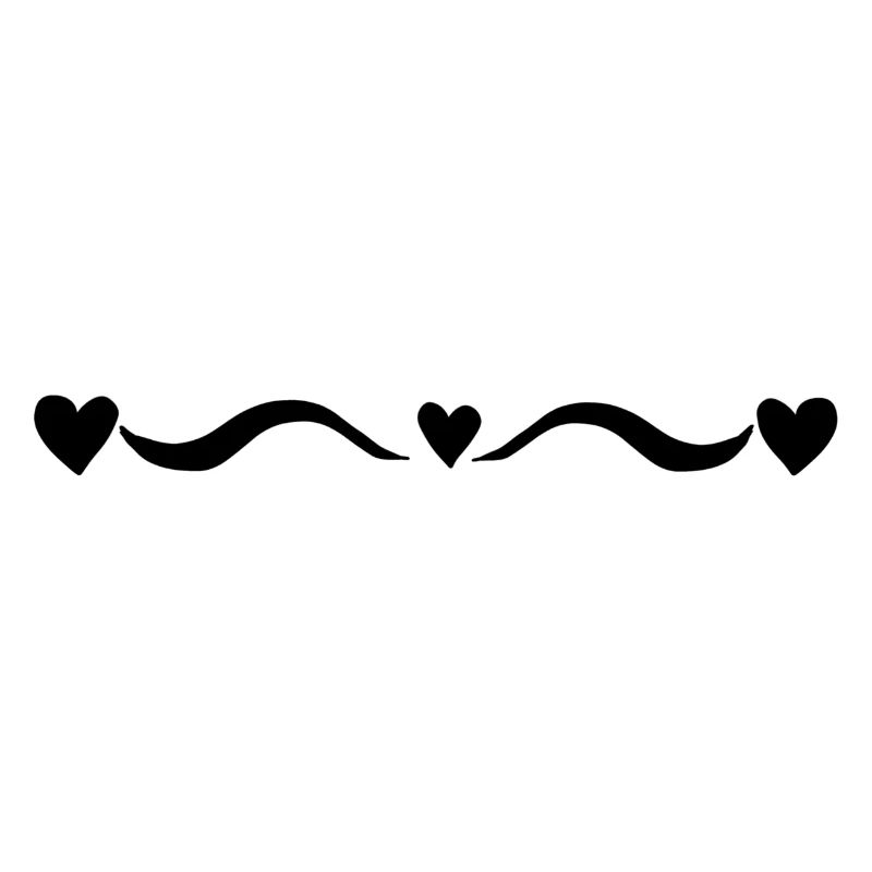 Three Hearts Line Wave Heart