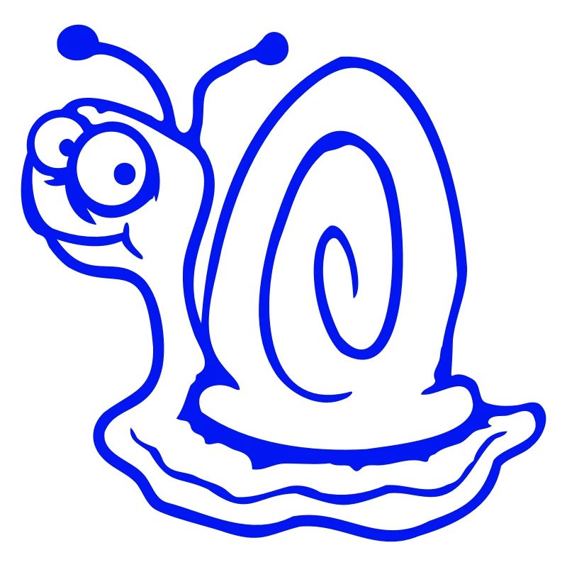 Snail anxious unsure looking back cute