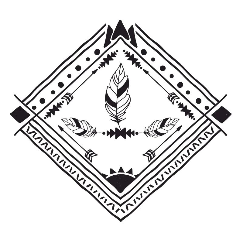 Boho feather and arrows style