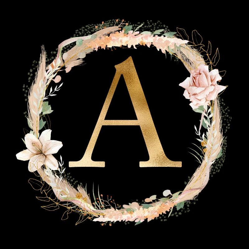 Customizable Monogram Watercolour Floral A