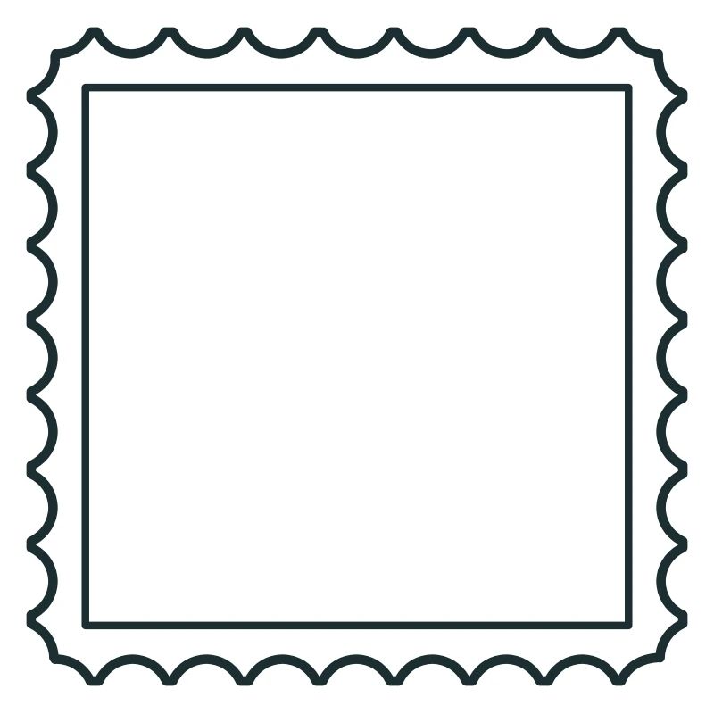 Quadratische Briefmarke