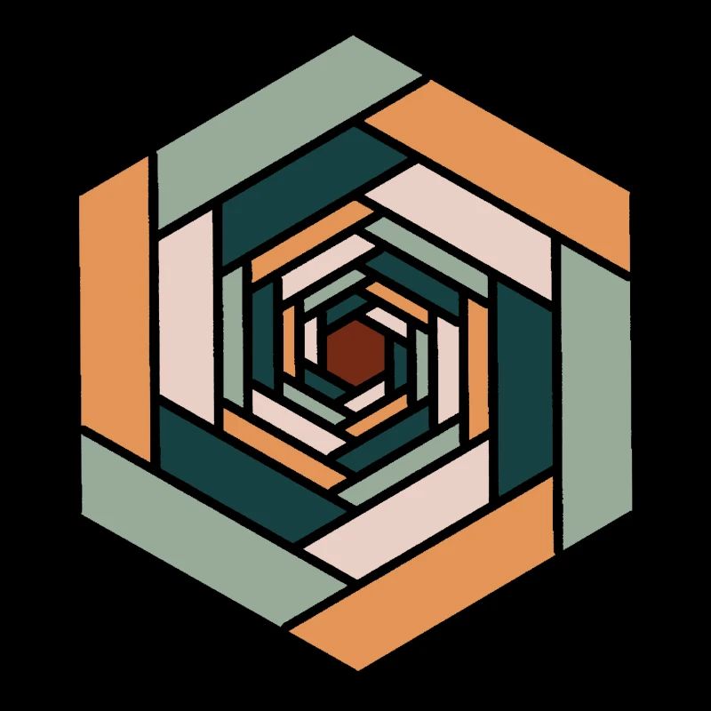 Colored infinity hexagon