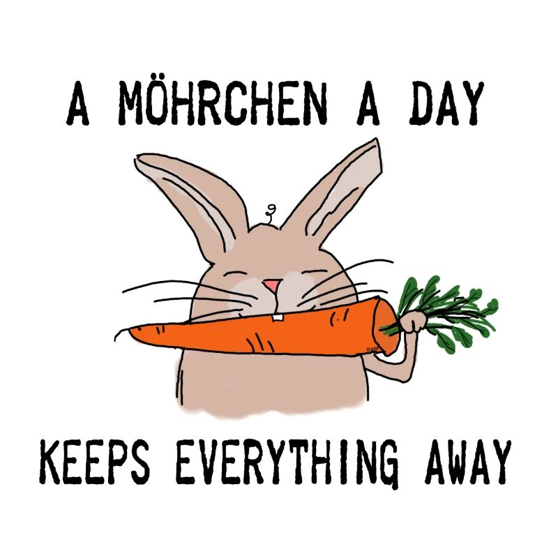Hilde Rabbit Carrot T Shirt Slogan comic style