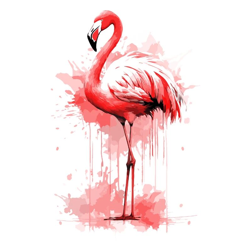 Flamingo Bird Exotic Summer Splash Pink Pink