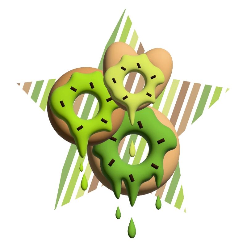 Kiwi Donuts mit Stern.
