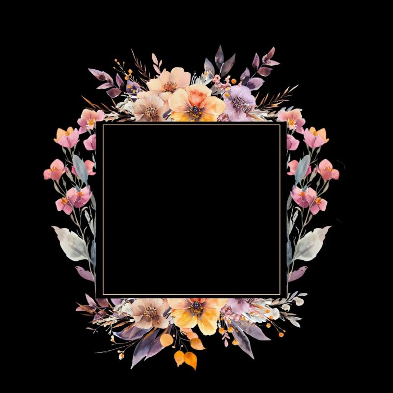 Personalisierbar Boho Bouquet eckig