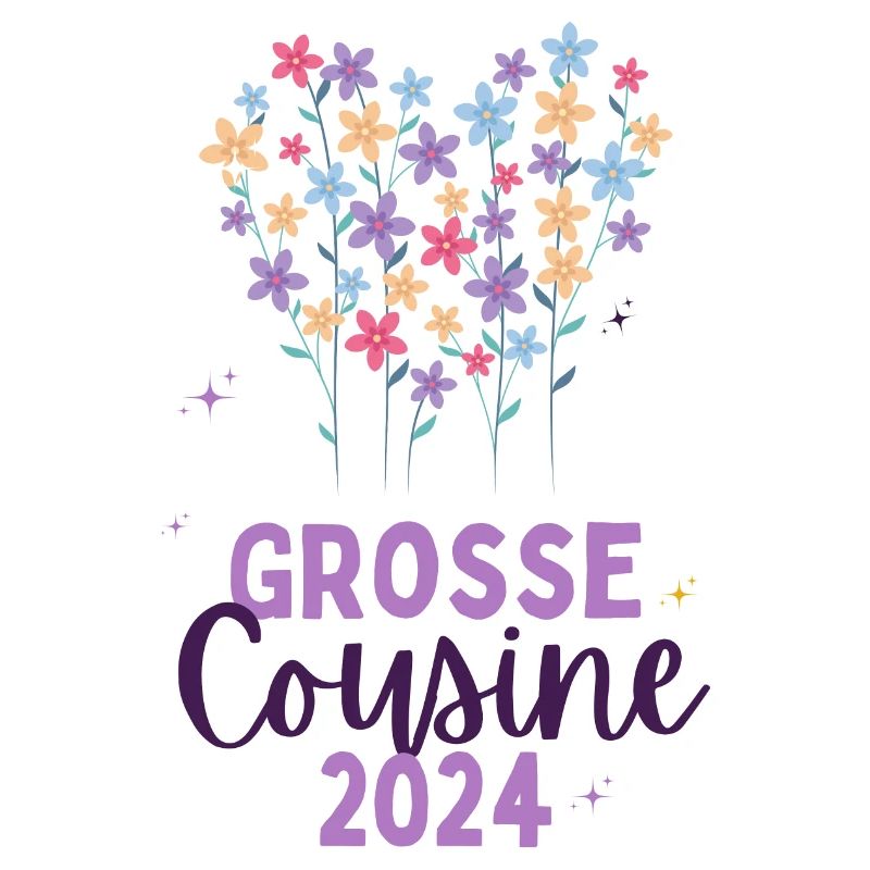 Ich werde Große Cousine 2024 Loading Blumen Herz