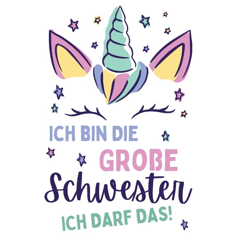 Ich werde große Schwester 2024 Einhorn Loading Süß