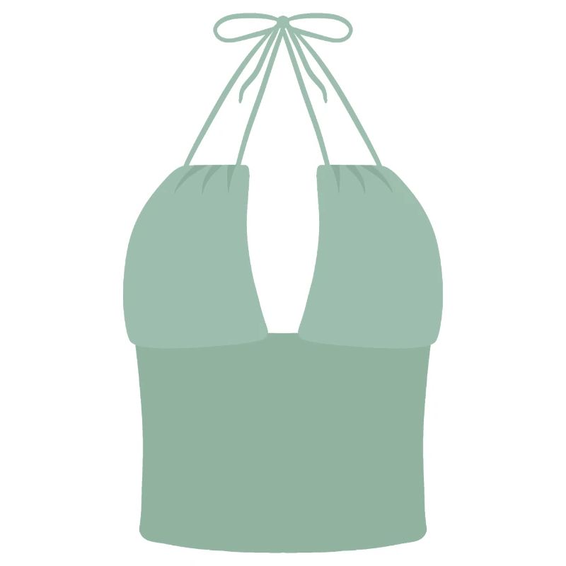 Mint Halter Bikini-Oberteil