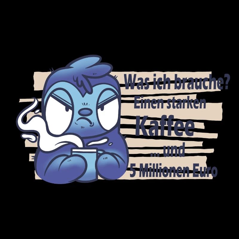 Faultier mit Kaffee: Lustiger Spruch