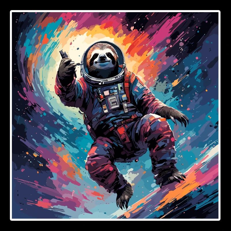 Astronaut / Space / Animal / Sloth / Spaceship