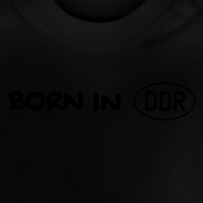 Born in DDR schwarz einzeilig