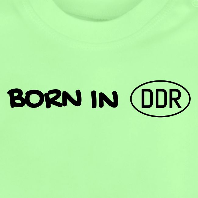 Born in DDR schwarz einzeilig