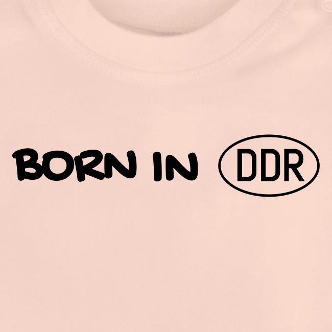 Born in DDR schwarz einzeilig
