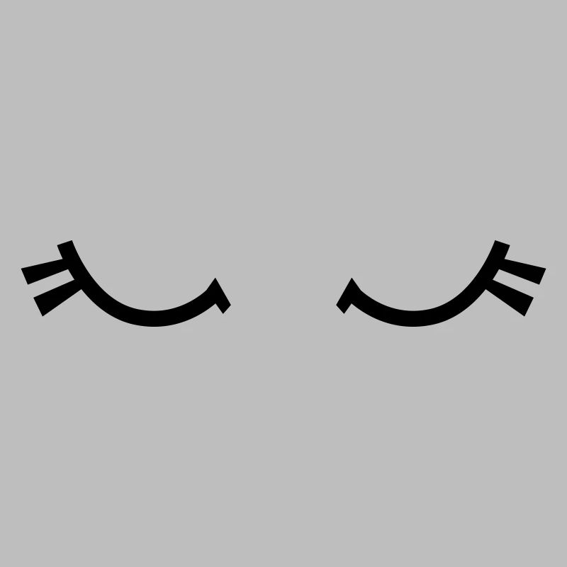 yeux endormis avec des cils mignons