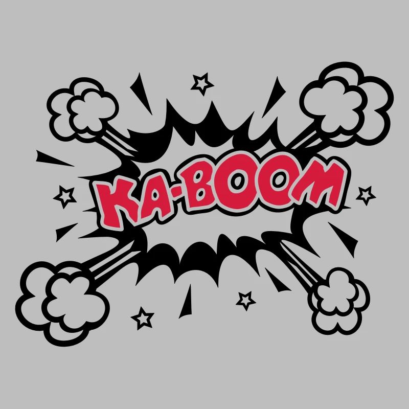 KABOOM, comique, bouffon, ballon, explosion,étoile