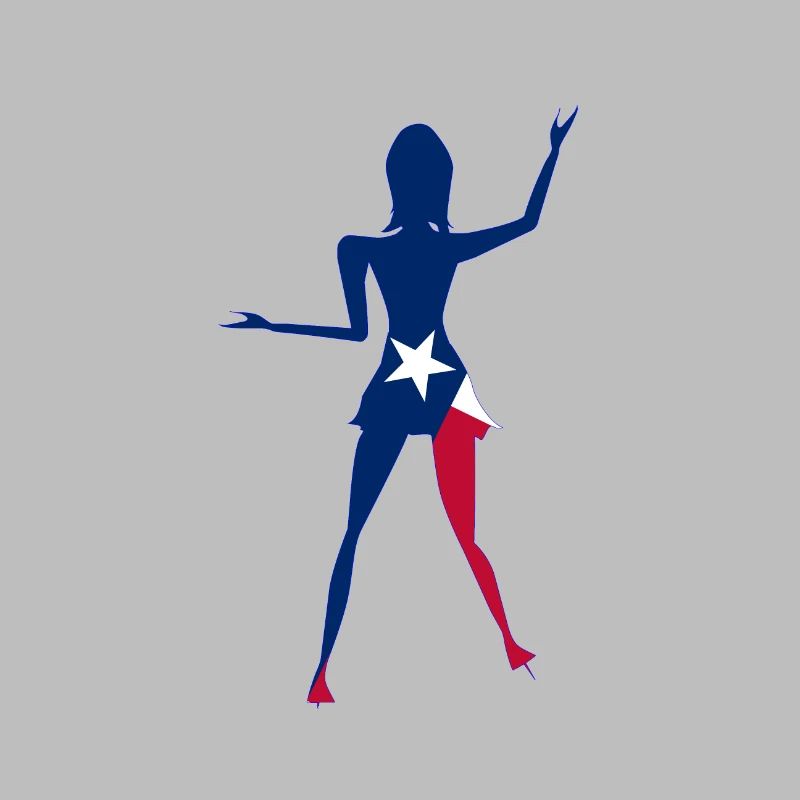 Silhouette de danseuse texane