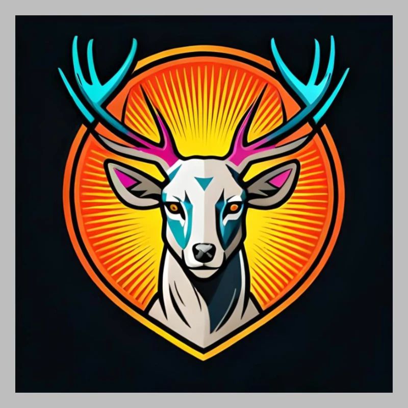Pop-Art-Hirsch Hirsch-Design Farbenfroher Hirsch