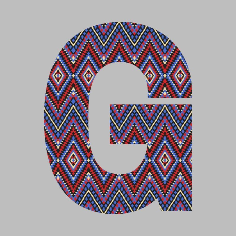 Monogram Letter G- geometric pattern